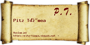 Pitz Tímea névjegykártya