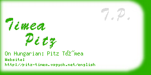 timea pitz business card